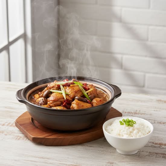 155. Sizzling Free Range Chicken Hot Pot 啫啫走地雞煲